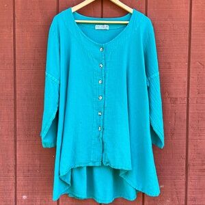 🌺MARIA DE GUADALAJARA 100% COTTON 3/4 Sleeve Tunic Top